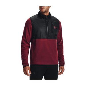 Under Armour Coldgear Infrared Fleece I/2 Zip Pullover Jacket Mens Size S Maroon